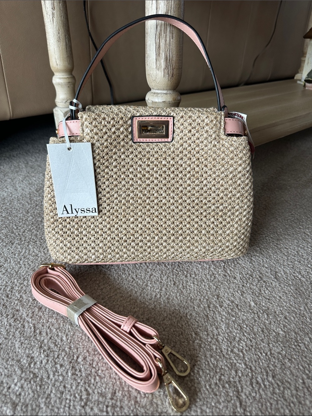 Straw mesh bag